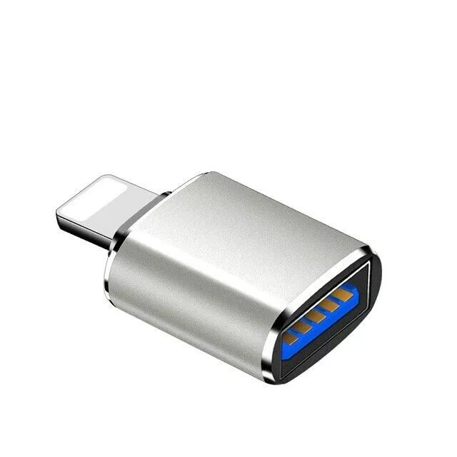 USB A auf Adapter OTG für iPhone iPad USB-Stick Kamera Daten Schnell Laden 3.0 - Silber