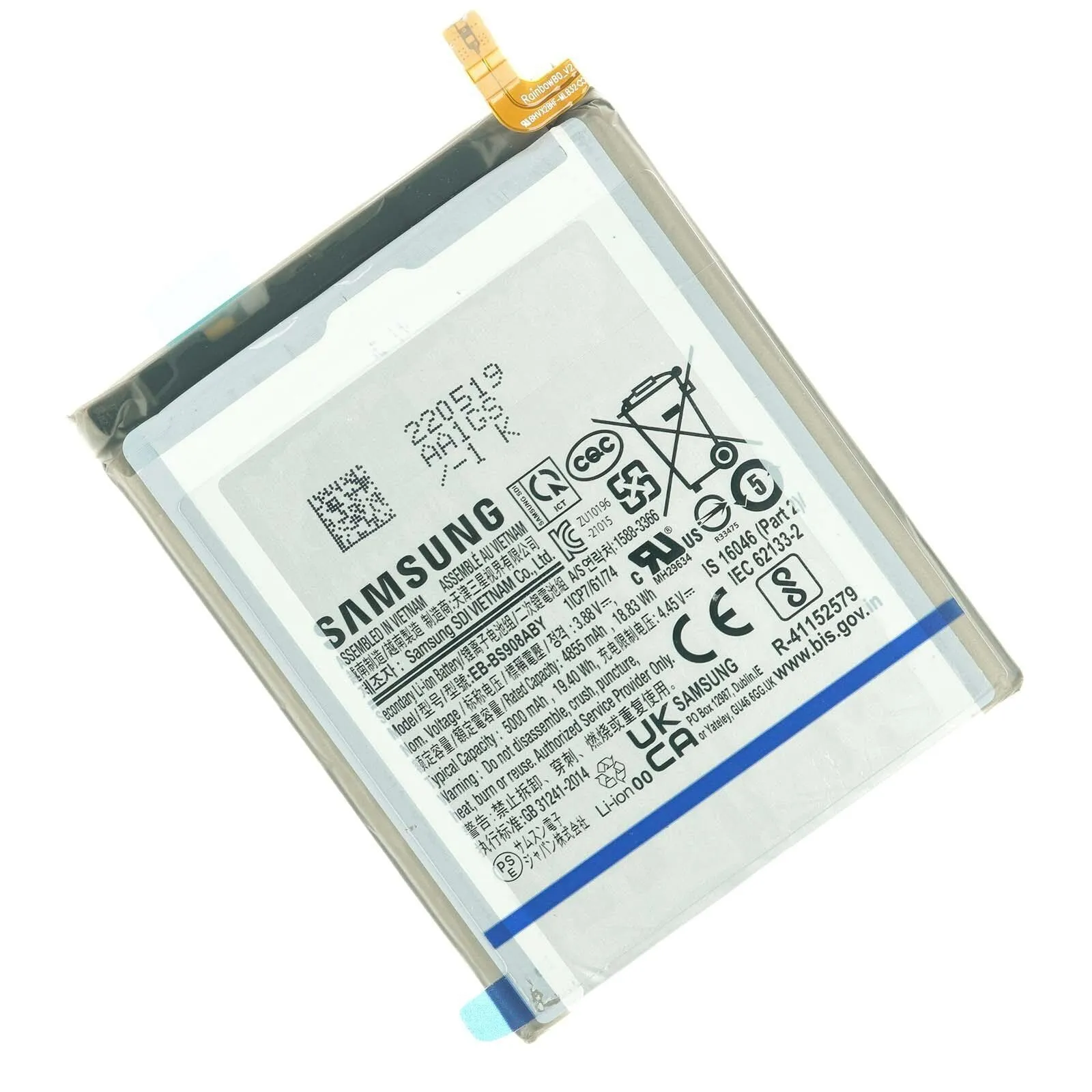 Samsung EB-BS908ABY Original 5000mAh Akku für Samsung Galaxy S22 5G Ultra G908