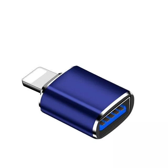 USB A auf Adapter OTG für iPhone iPad USB-Stick Kamera Daten Schnell Laden 3.0 - Blau