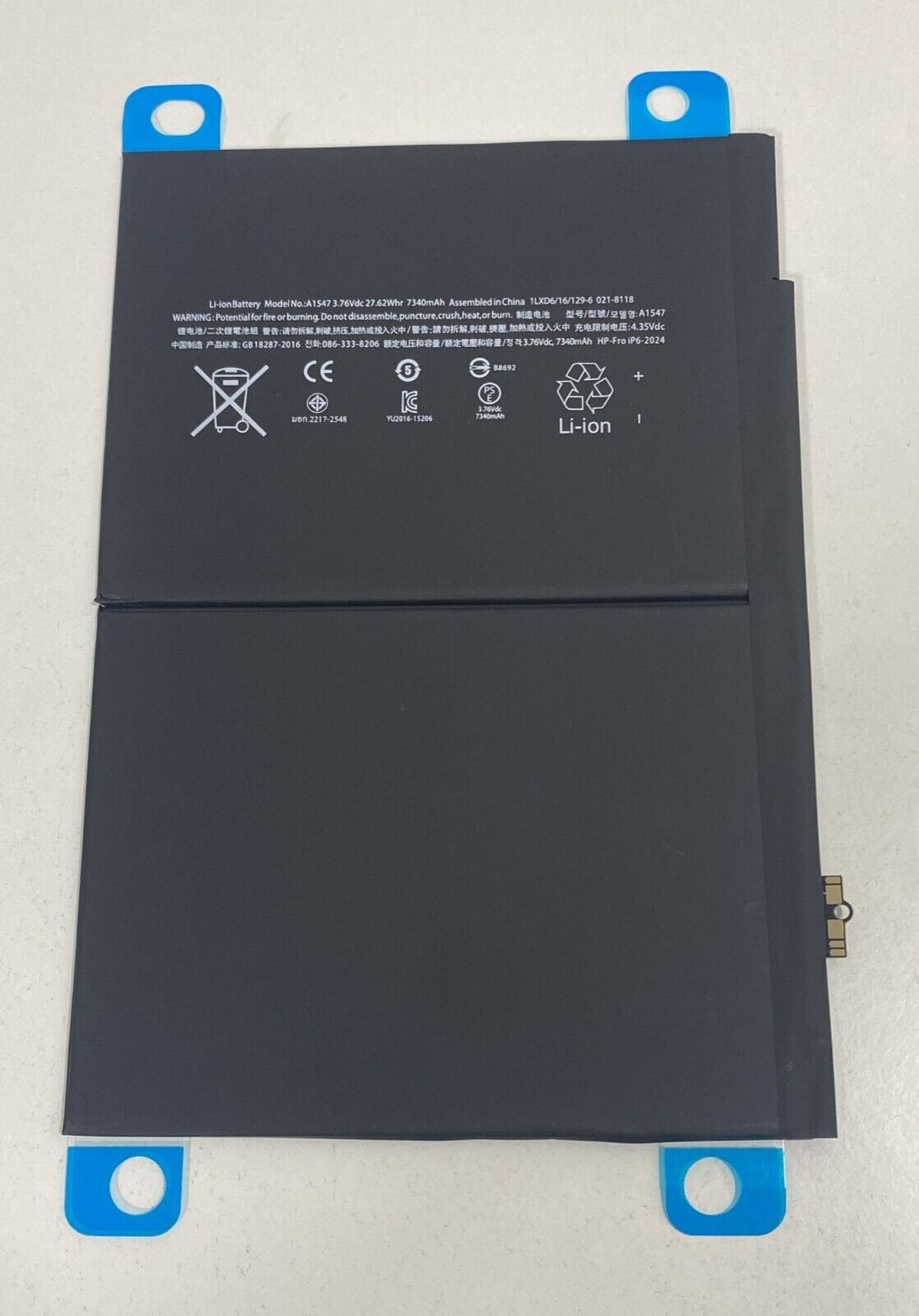 Ersatz Akku für iPad Air 2 6G A1547 / A1566 / A1567 7340mA Accu Batterie